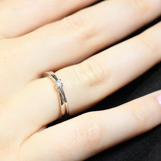 Naiomy Silver zilveren ring met zirconia steen N4K57