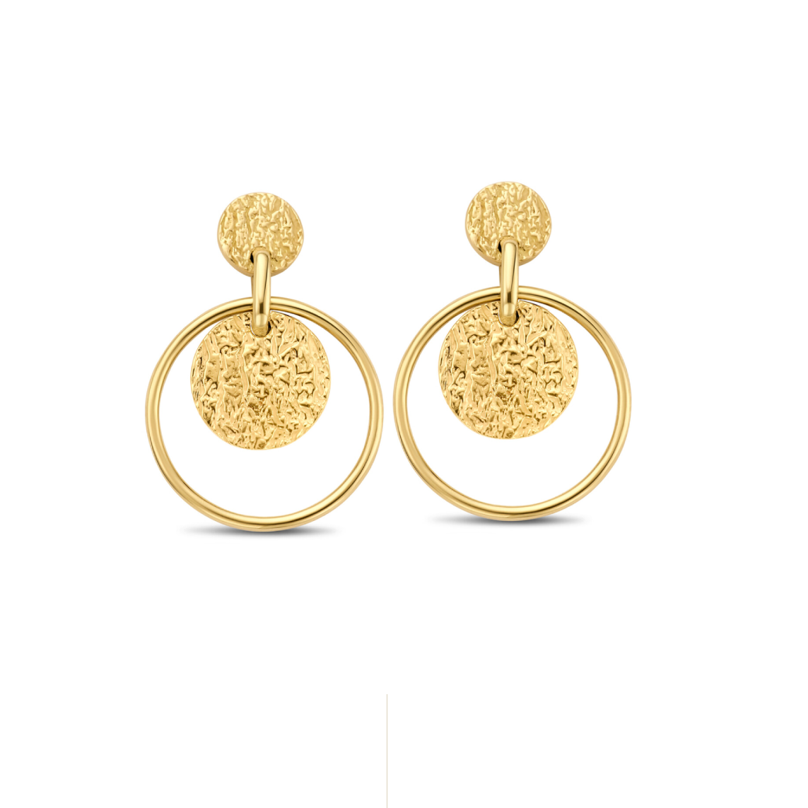 New Life oorbellen 18kt geelgoud 00A210