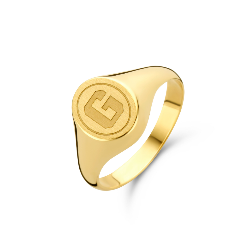 New Life zegelring 18kt pepiet cachet 0A005L