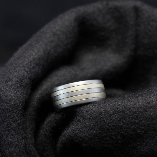 Outlet Titanium/9KT goud ring 324383 maat: 63