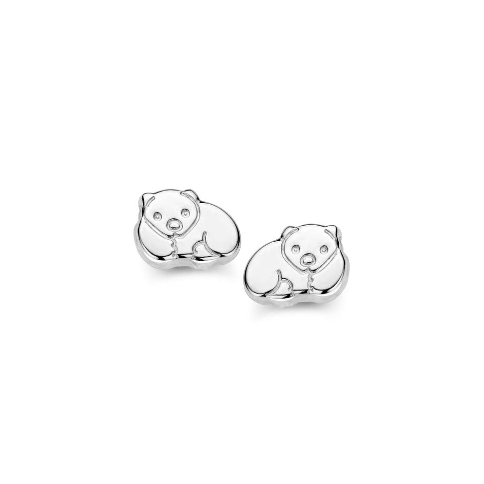 Naiomy Princess beer Oorbellen zilver PA035