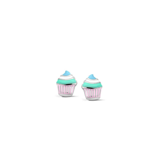 Naiomy Princess cupcake Oorbellen zilver PB066