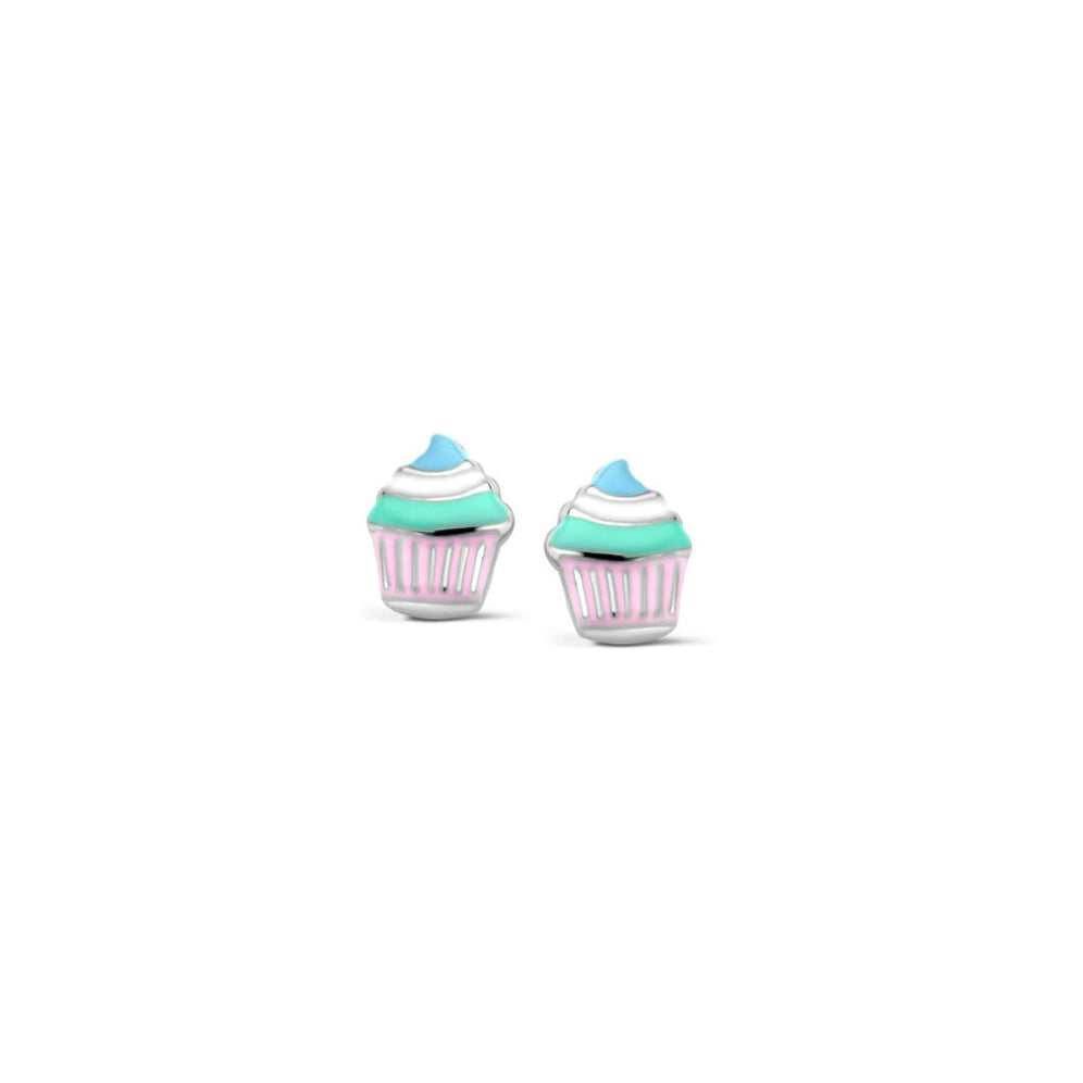 Naiomy Princess cupcake Oorbellen zilver PB066
