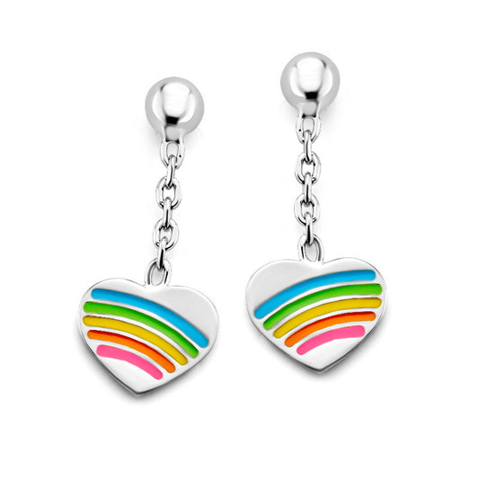 Naiomy Boucles d'oreilles pendantes Princesse Papillon argent PD103