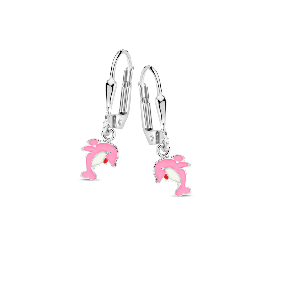 Naiomy Princess Dolfijn hangoorbellen zilver PD104