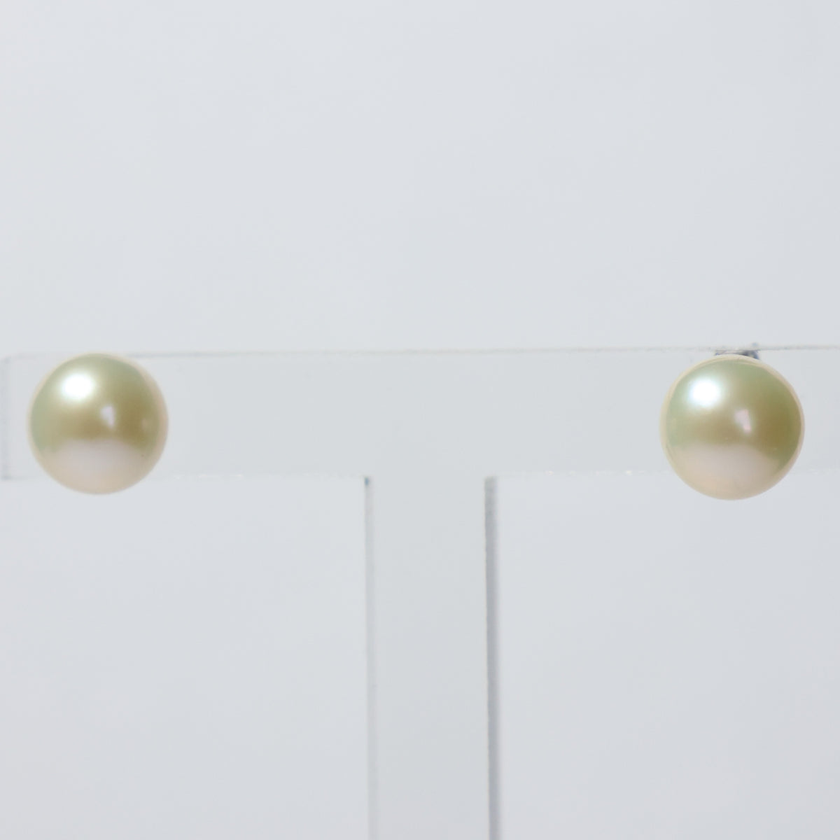 Parel oorbellen zilver witte knopjes 7mm