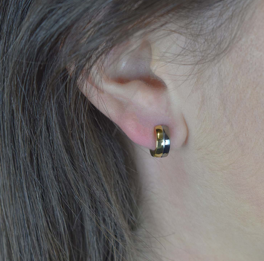 Boccia titanium oorbellen 6/0505-07 bicolor oorringen