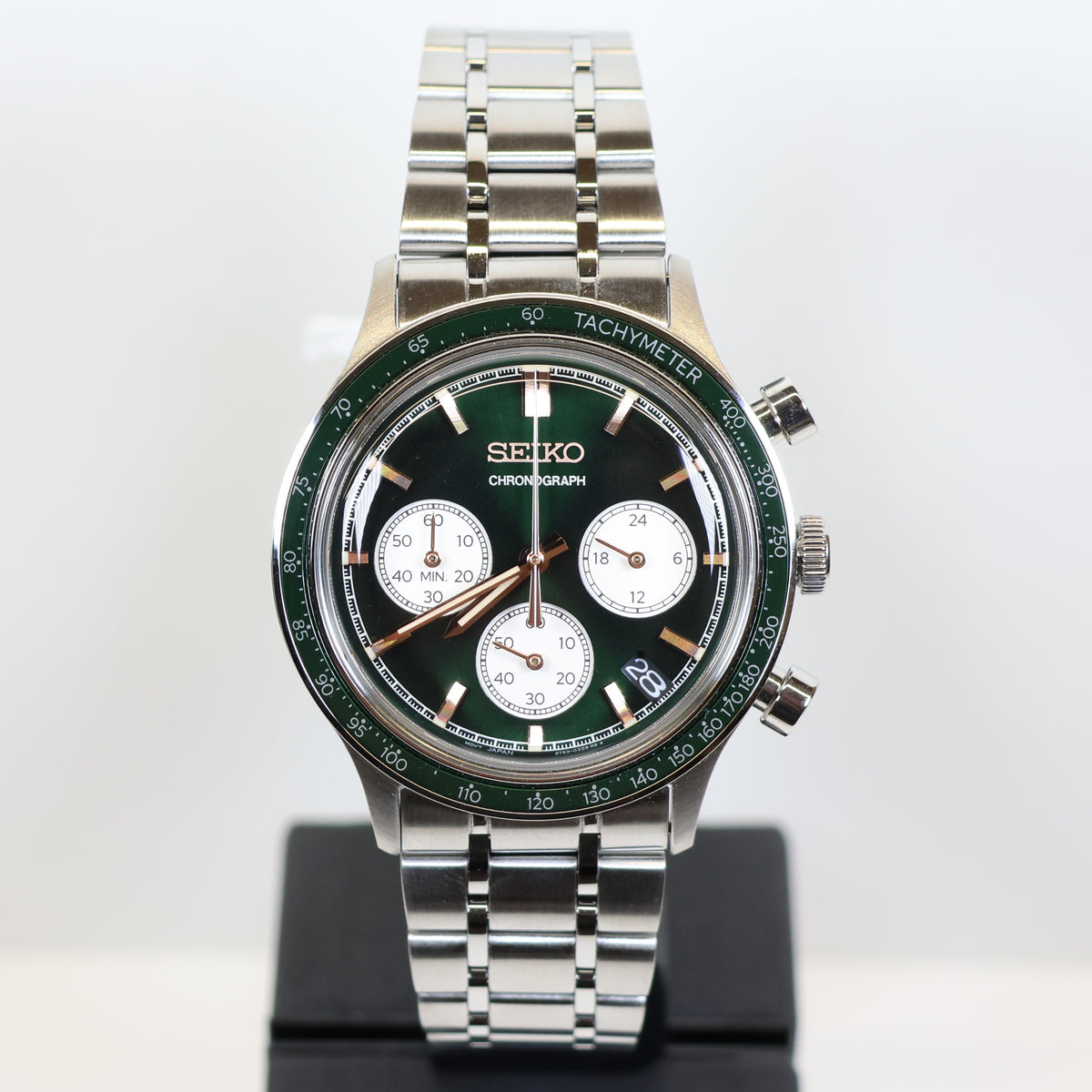 Seiko herenhorloge SSB481P1 quartz chrono green dial