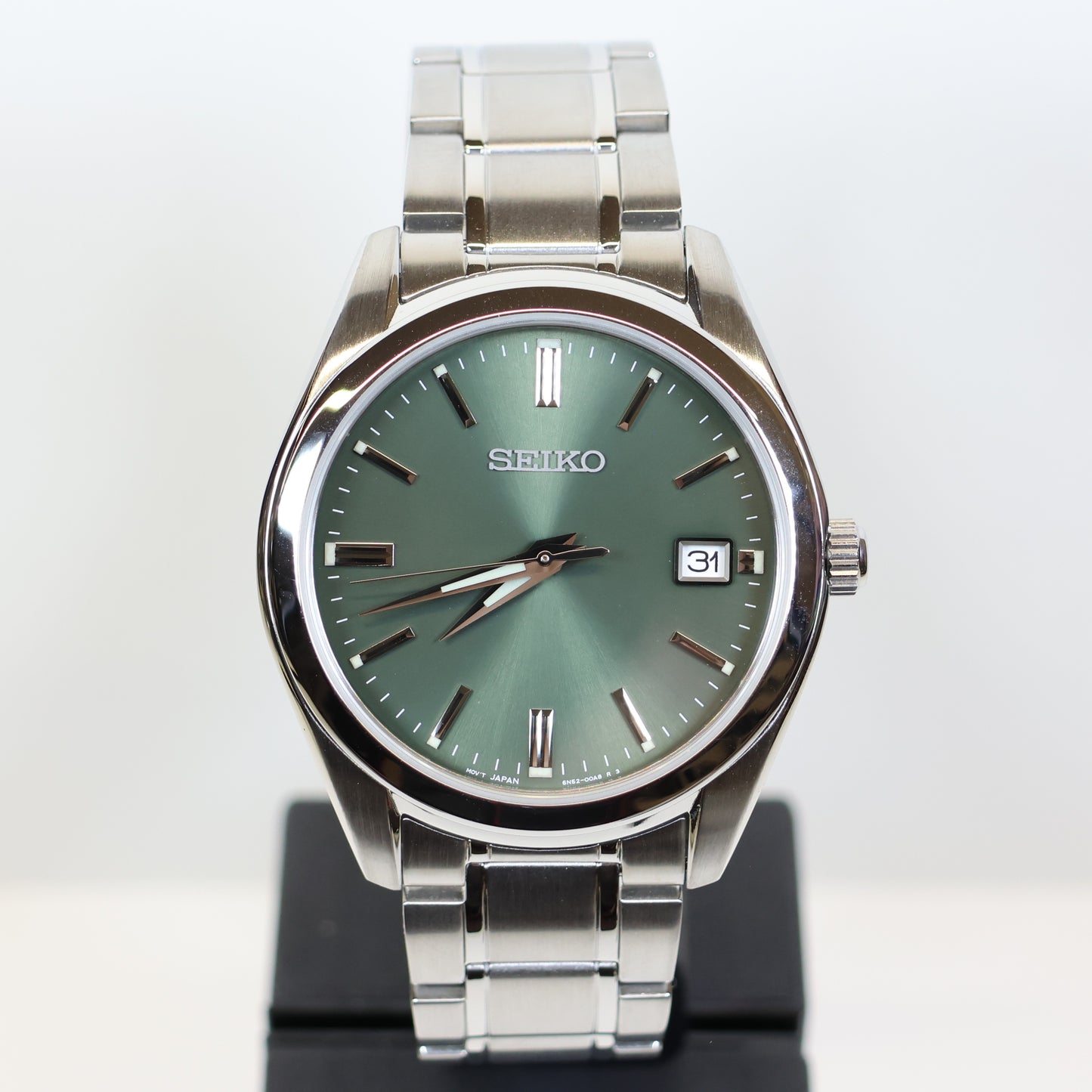 Seiko herenhorloge SUR527P1 quartz date green dial