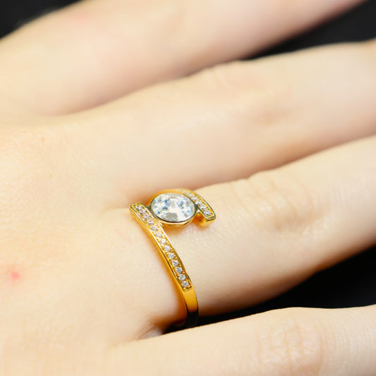 Spark 18 karaat vergulde zilveren ring met Swarovski kristallen PCCG1122SS29C