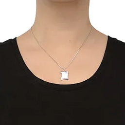 Tresor zilveren hanger perkamentplaat glans borstel B225