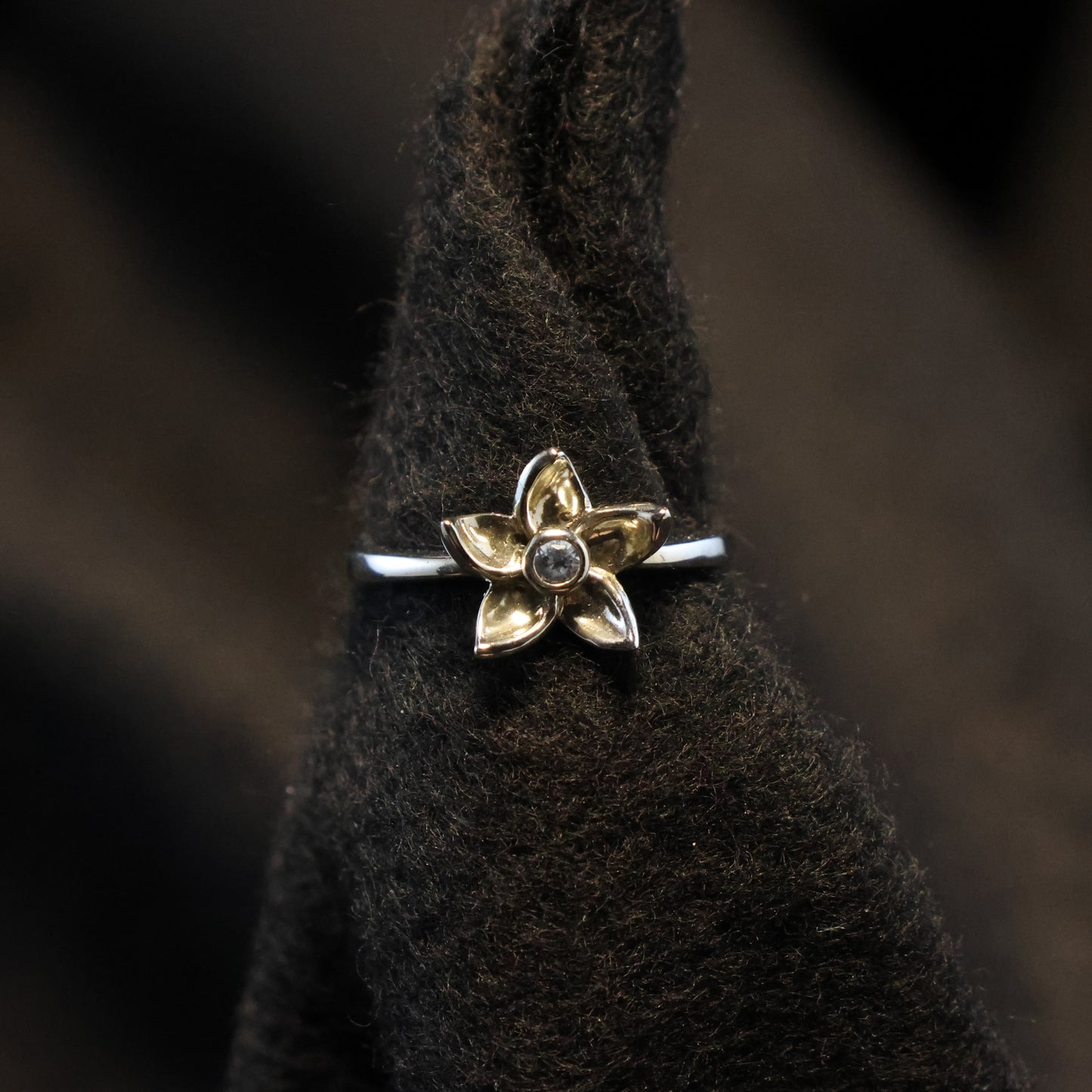 Zilveren Kids bloem ring 137822