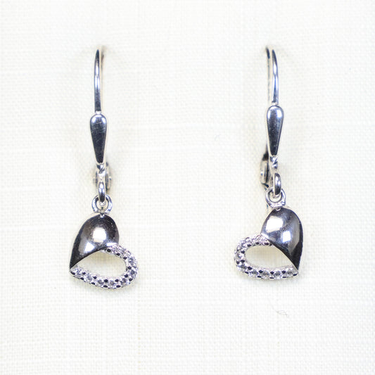 Zilveren Kids hartje hangoorbellen 731545