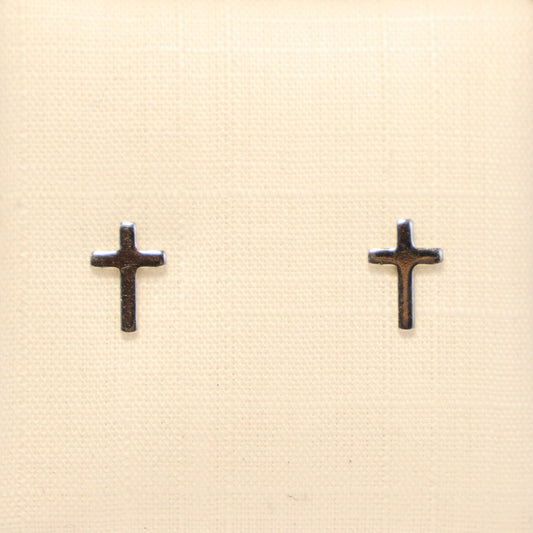 Zilveren Kids kruisjes Oorbellen