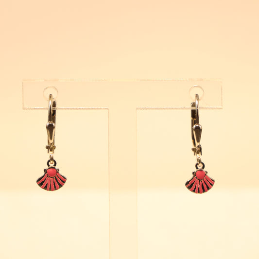 Zilveren Kids schelp hangoorbellen 403433