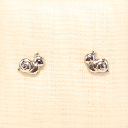 Zilveren Kids slak Oorbellen