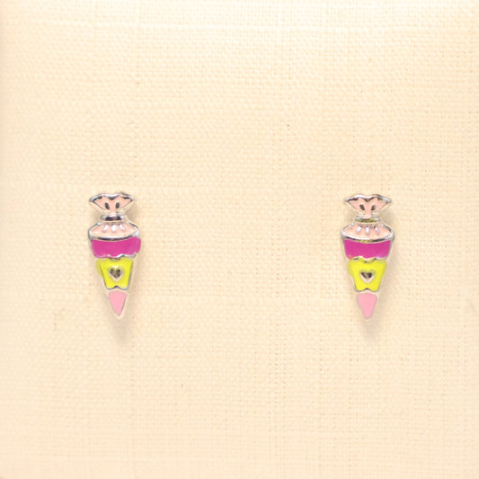 Zilveren Kids snoepzakjes Oorbellen