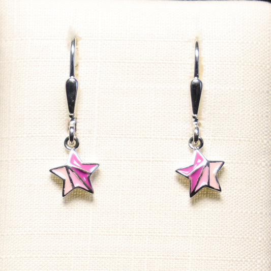 Zilveren Kids ster hangoorbellen 191849