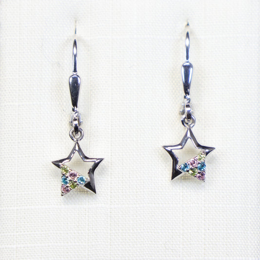 Zilveren Kids ster hangoorbellen 261335