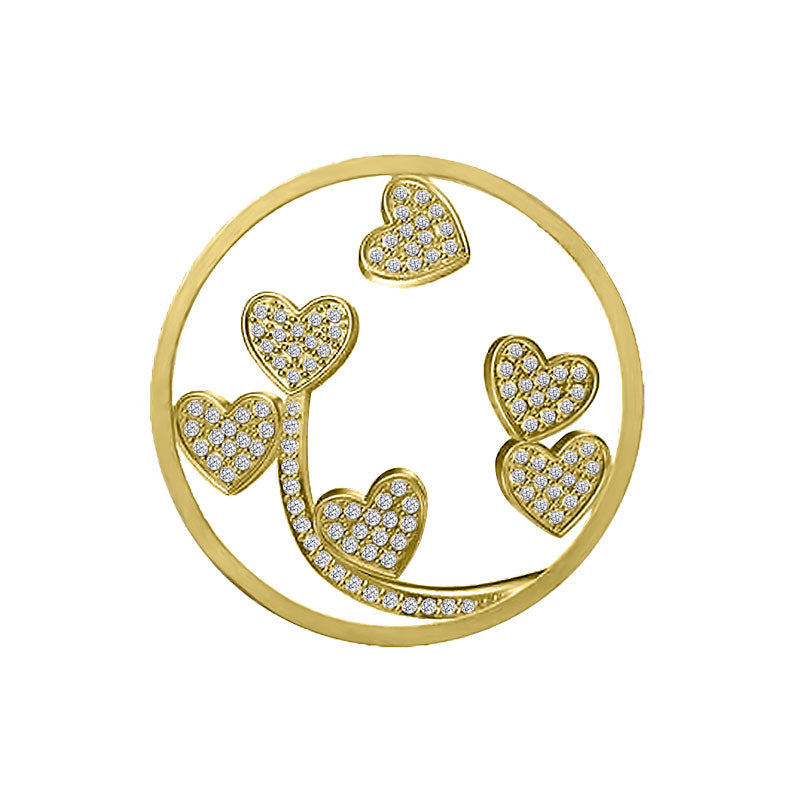 Mon insigne fantaisie en argent plaqué or 18 carats grande imenso grande 33-2415-1