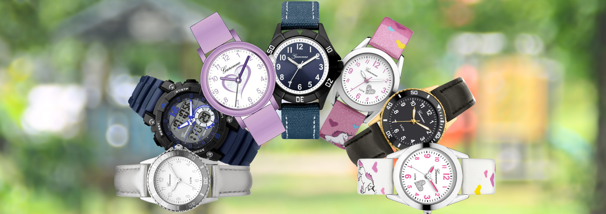 collectie banner voor de kinderhorloges van juwelier van de heyning