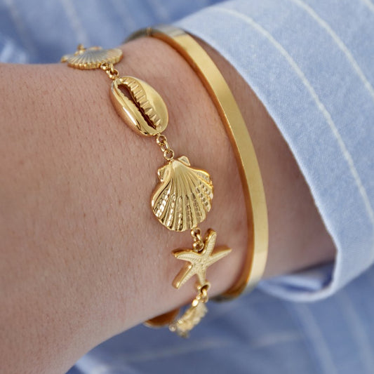 Roestvrij Stalen gele fantasie oceaan Armband