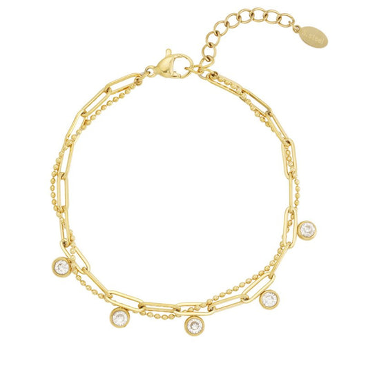 Roestvrij Stalen gele fantasie dubbele Armband