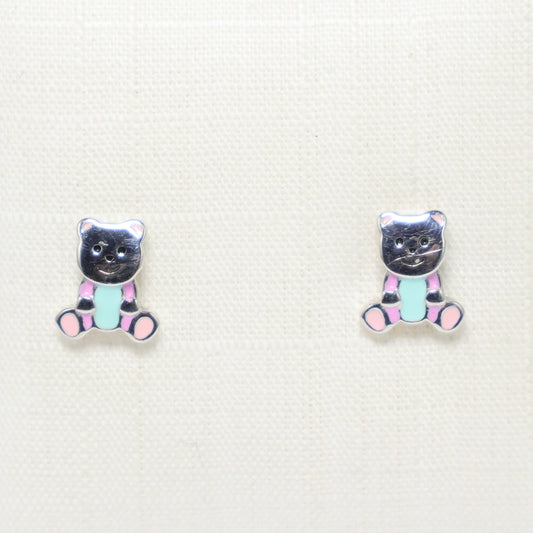 Zilveren Kids beer Oorbellen 274366