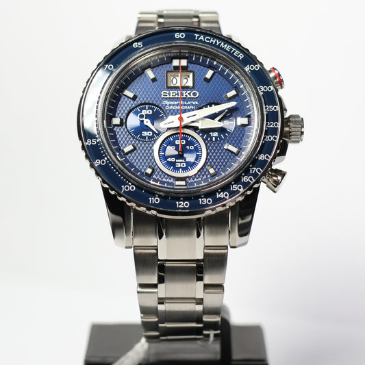 Seiko herenhorloge Sportura SPC135P1 chrono blue dial