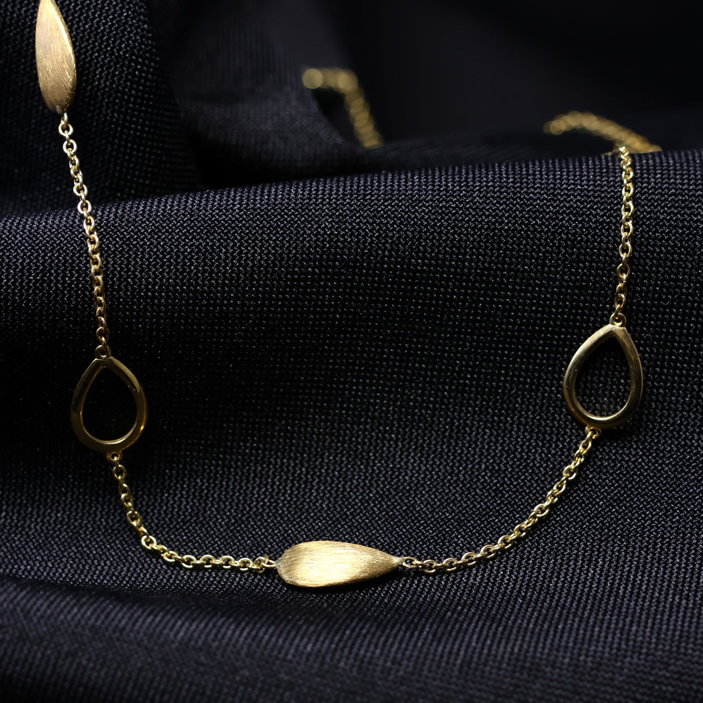 18kt geel gouden Ketting met motief 059595/45
