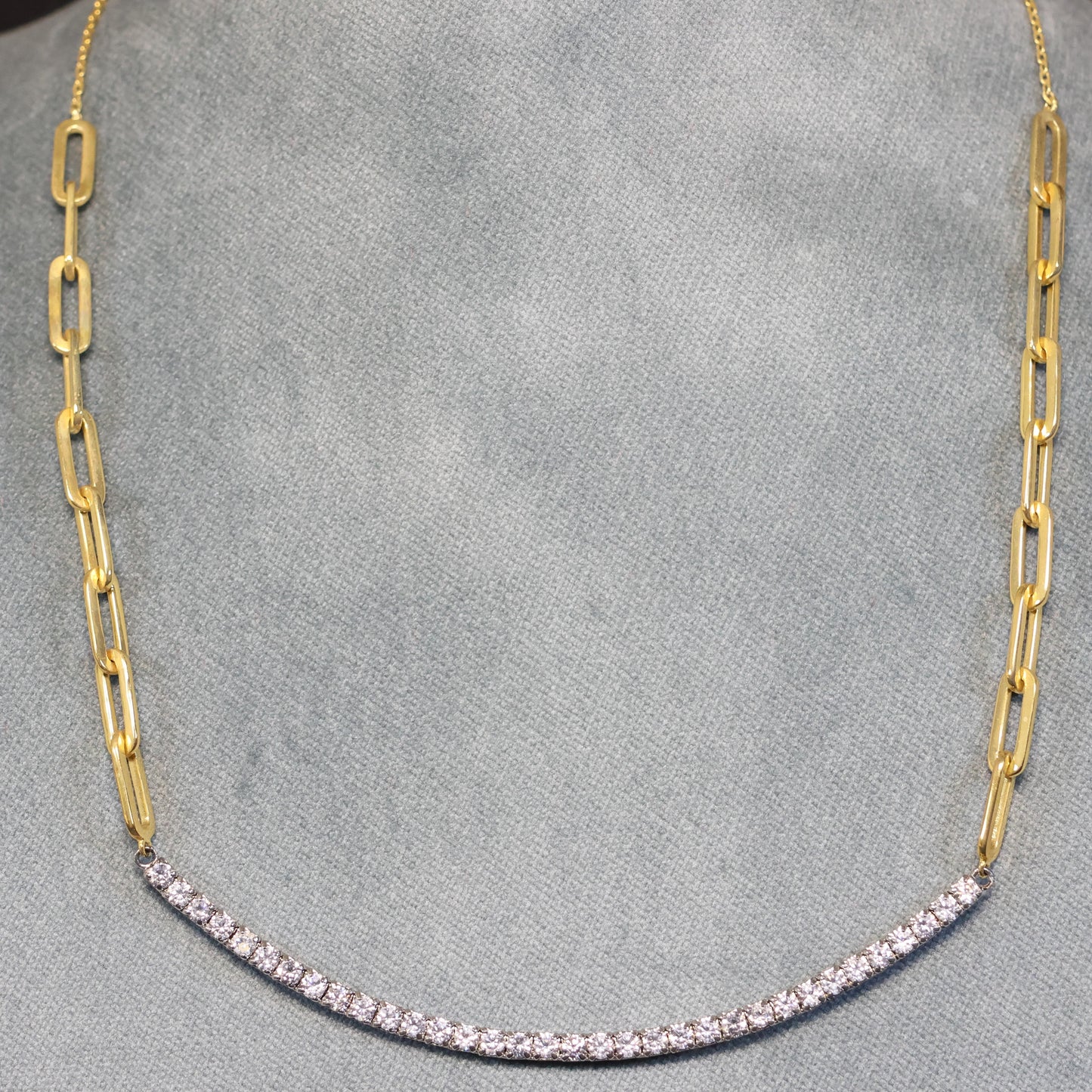 Naiomy silver 18karaat vergulde zilveren ketting met tussenstuk N1W54