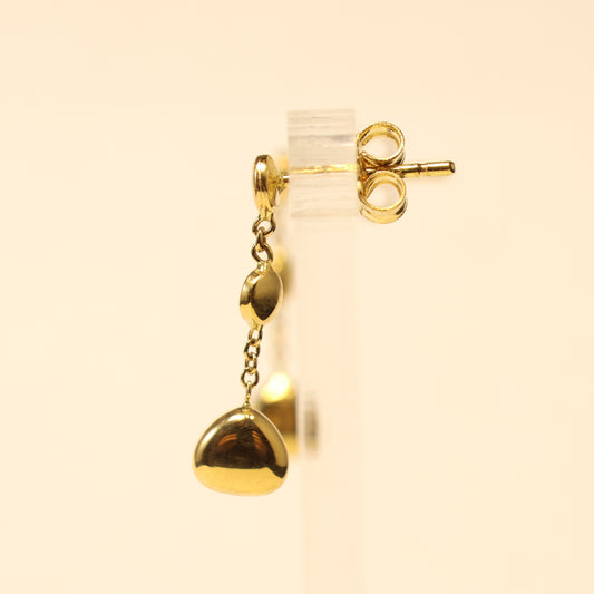 18KT geel gouden hangoorbellen 066800