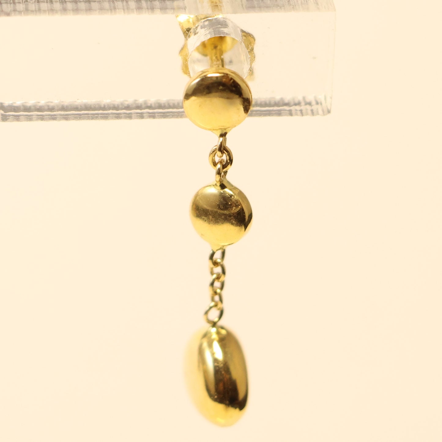 18KT geel gouden hangoorbellen 066800