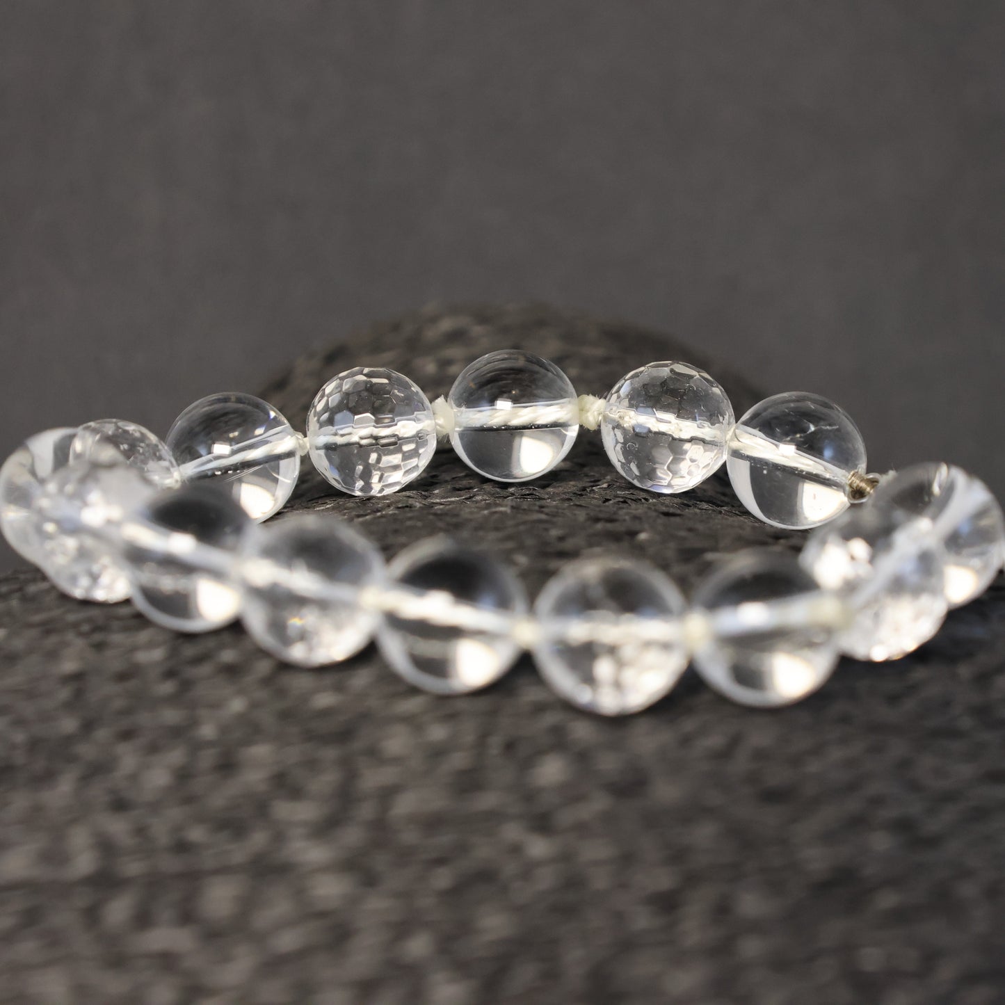 Halfedelsteen Bergkristal Armband met zilveren slot