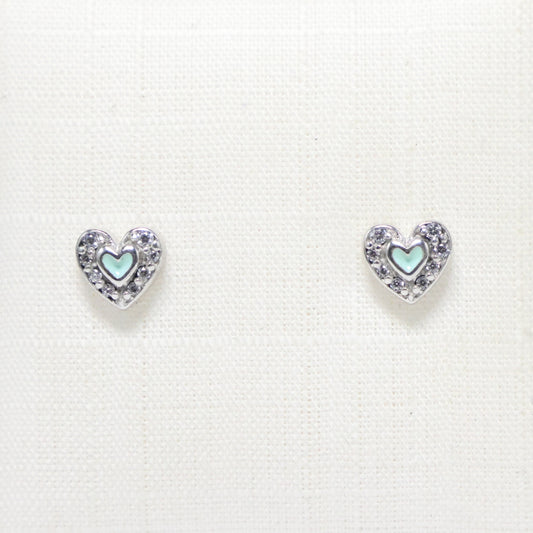 Zilveren Kids Hartjes Oorbellen