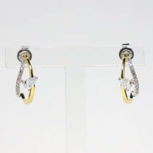 Naiomy Silver bicolor Oorbellen N5P71