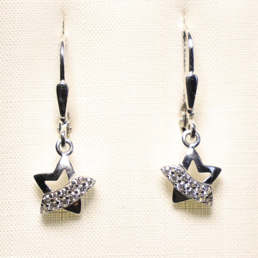 Zilveren Kids ster hangoorbellen 561463