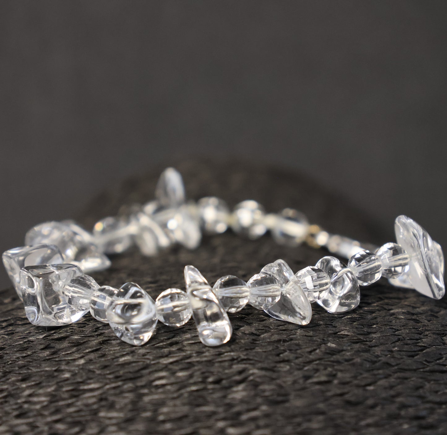 Halfedelsteen Bergkristal Armband met zilveren slot