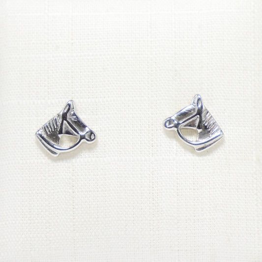 Zilveren Kids paard Oorbellen