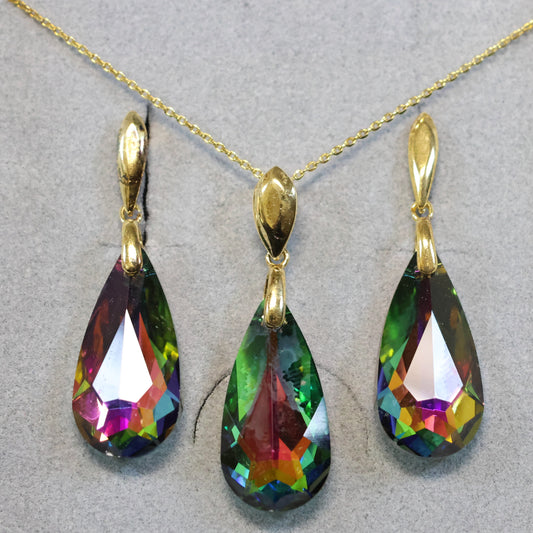 Spark 18karaat vergulde Zilveren Halsketting met Swarovski kristal NSG610024VM