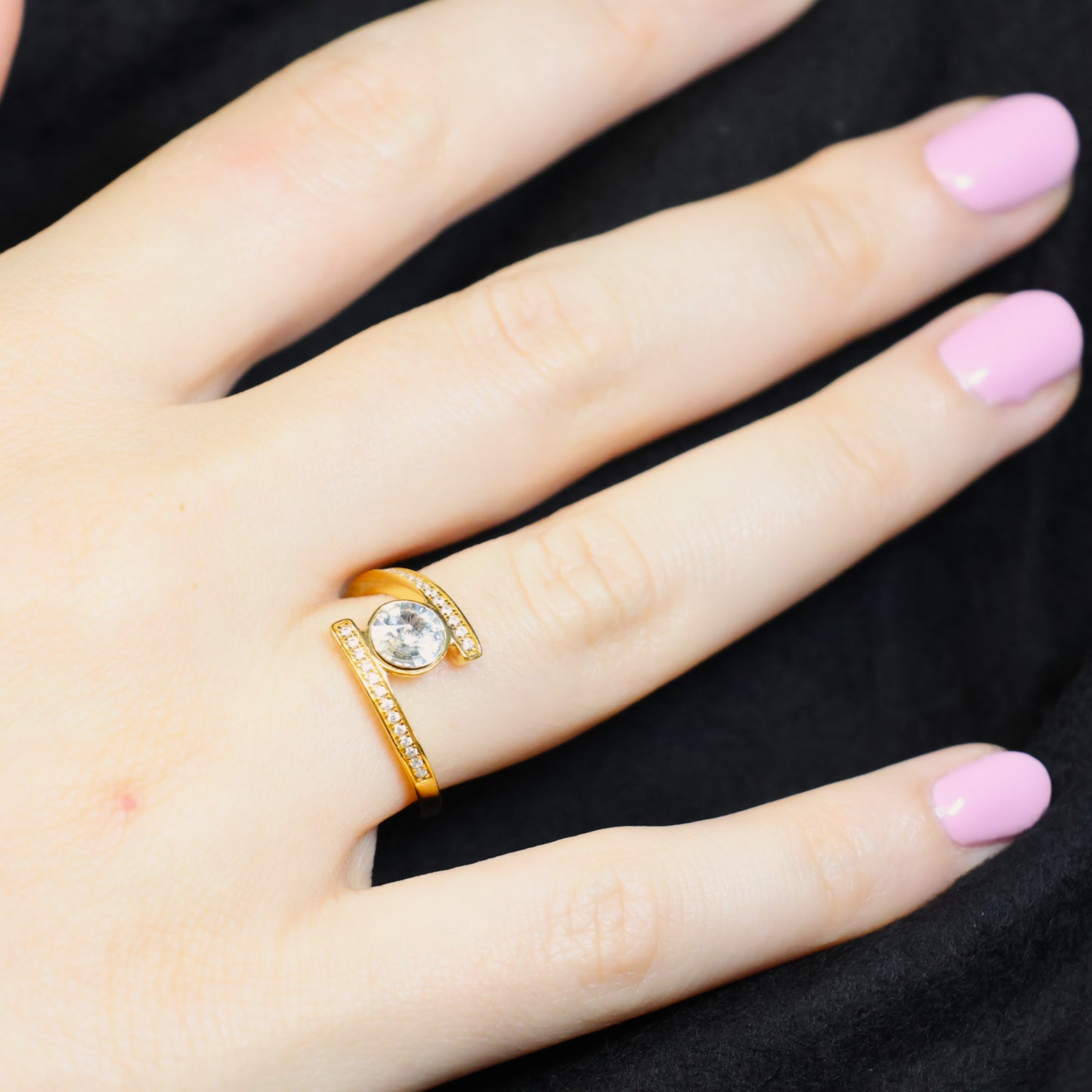 Spark 18 karaat vergulde zilveren ring met Swarovski kristallen PCCG1122SS29C