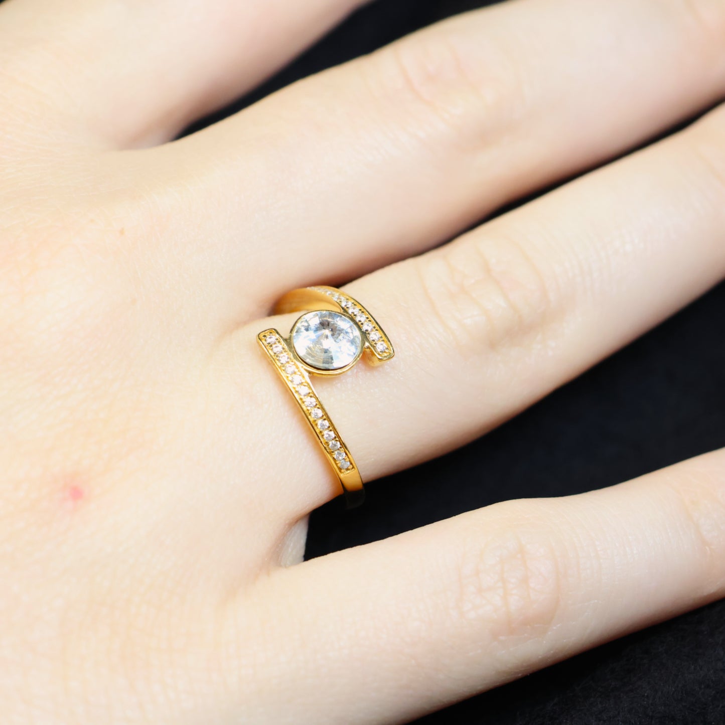Spark 18 karaat vergulde zilveren ring met Swarovski kristallen PCCG1122SS29C