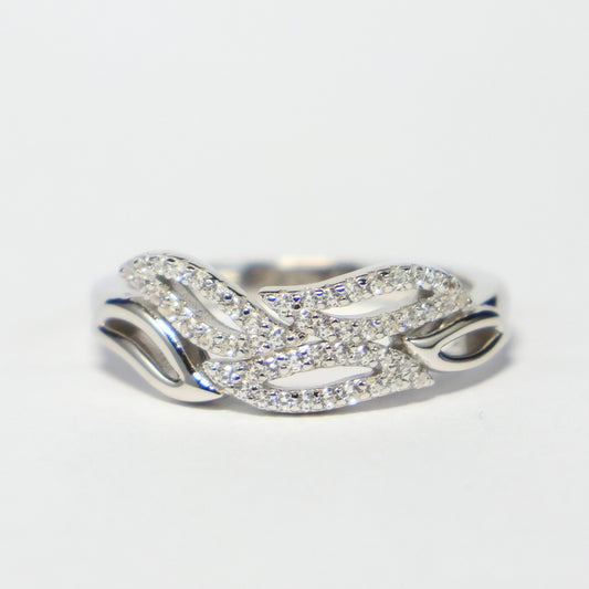Naiomy Silver zilveren bladjes ring N5K69