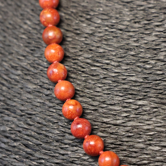 Schuimkoraal Halssnoer met zilveren slot 00218452