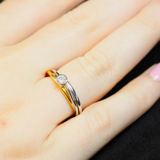 Naiomy Silver zilveren Bicolor ring N2Y57