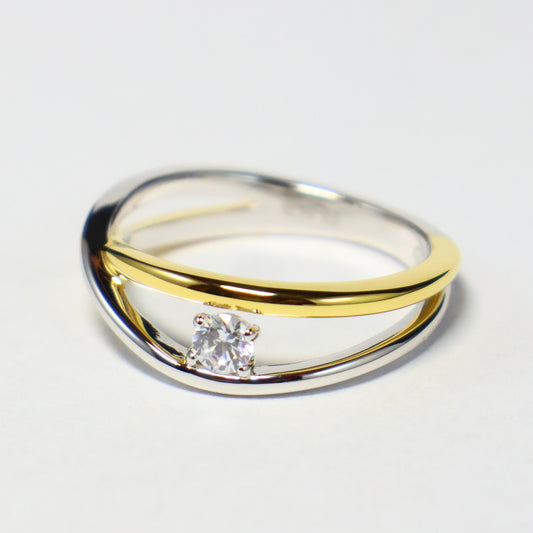 Naiomy Silver zilveren bicolor ring N5Q62