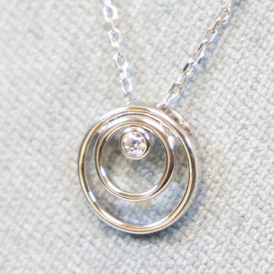 Naiomy Moments zilveren Halsketting met Cirkelvormige hanger B1H08