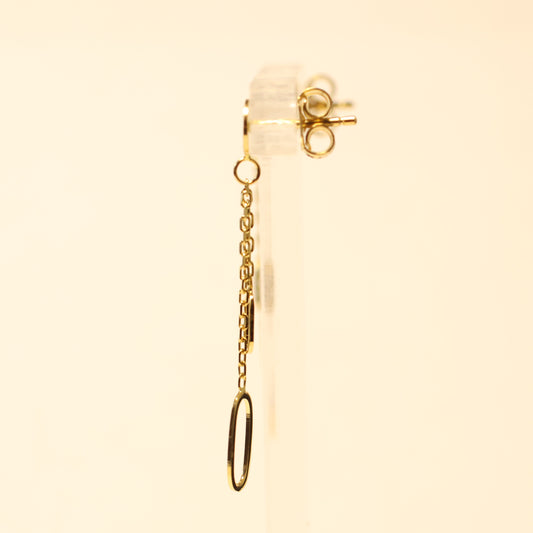 18KT gouden hangoorbellen 068214