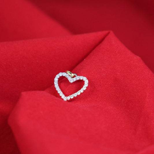 Pendentif coeur en or avec brillant HS6009 18KT