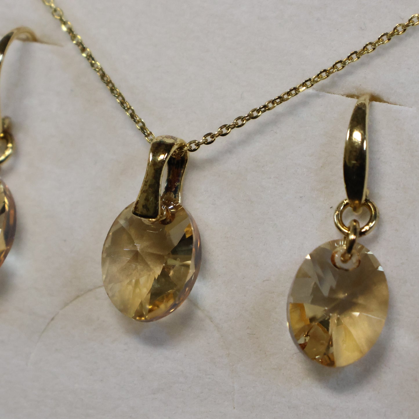 Spark 18kt vergulde Zilveren Halsketting met Swarovski kristal hanger NZG602812GS